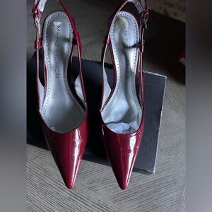 Marc Fisher Glossy Red Slingback Heels